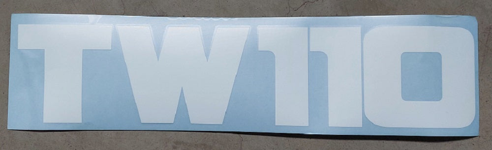 5358610814 SCHRIFTZUG TW110 PVC 100X461 WEISS
