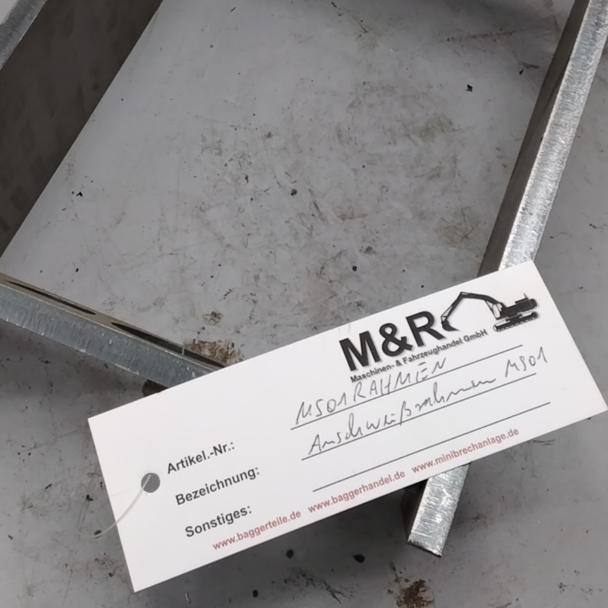 Anschweißrahmen MS01 für Lehnhoff MS 01