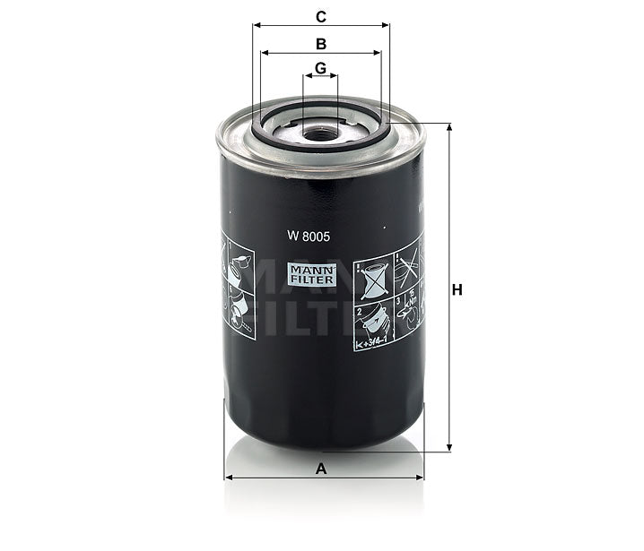 Ölfilter Mann Hummel - W 8005 passend zu IVECO