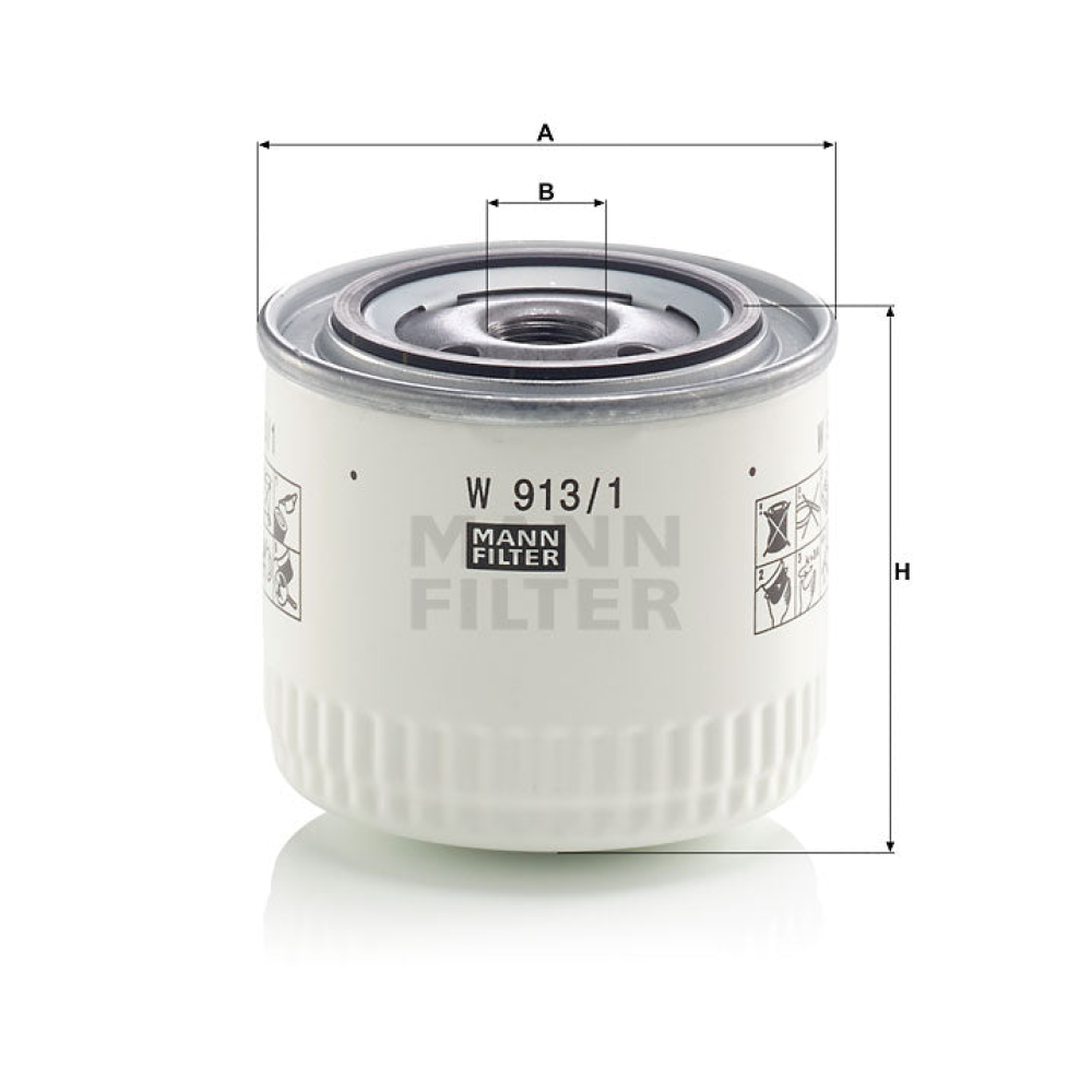 Luftfilter Mann Hummel - W 913/1 passend zu CATERPILLAR