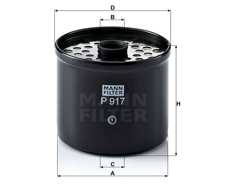 Kraftstofffilter Mann Hummel - P 917 x passend zu CATERPILLAR