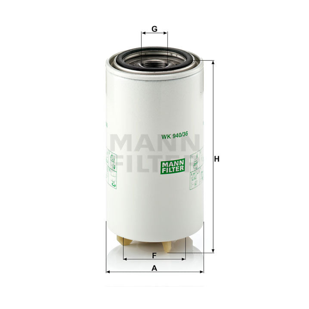 Kraftstofffilter Mann Hummel - WK 940/36 x passend zu KOMATSU