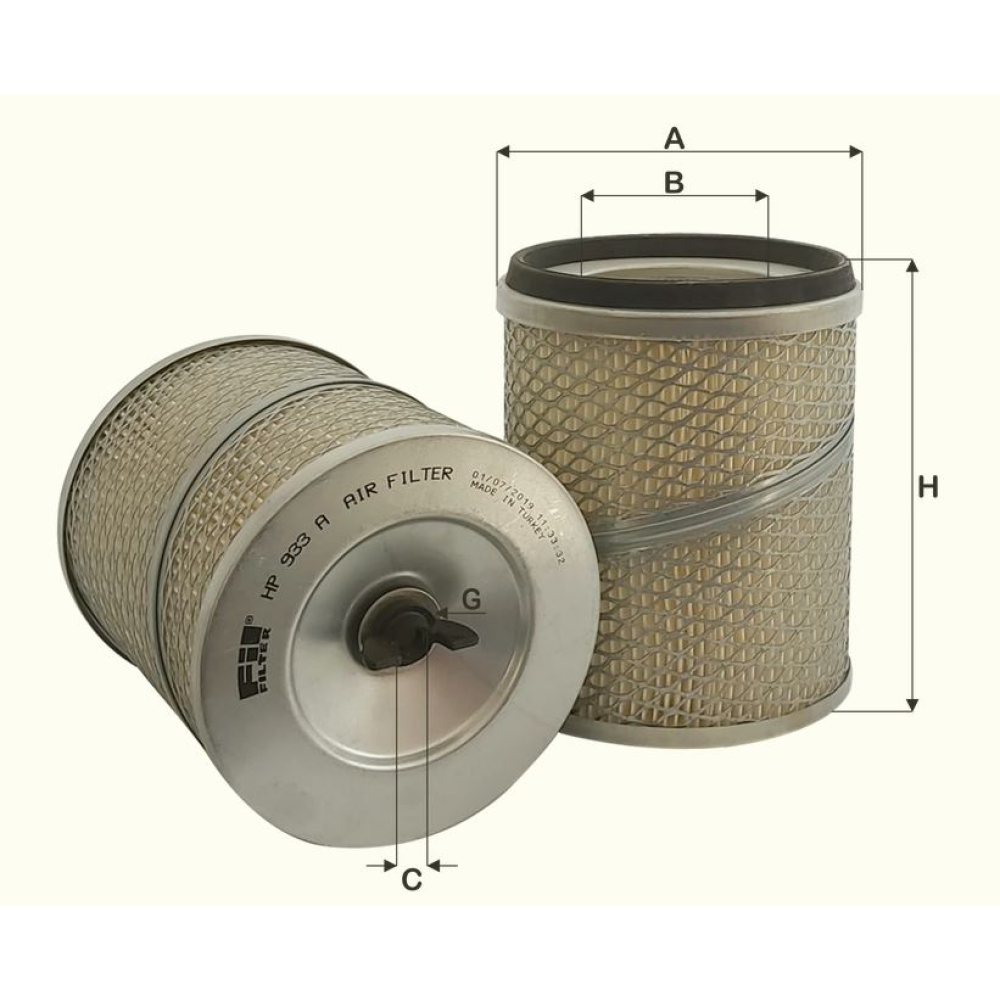 Luftfilter Fil Filter - HP933A passend zu CATERPILLAR