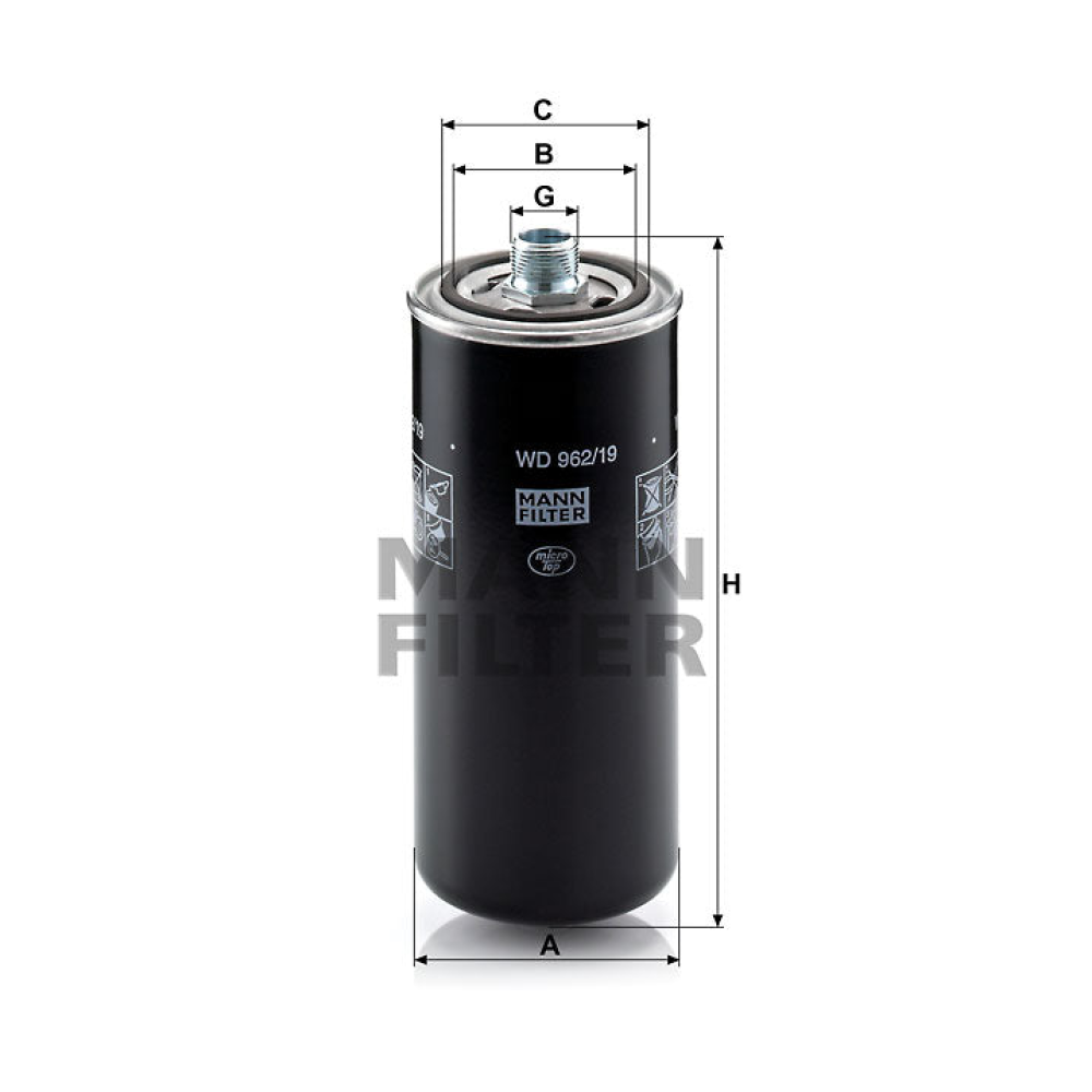 Luftfilter Mann Hummel - WD 962/19 passend zu KOMATSU