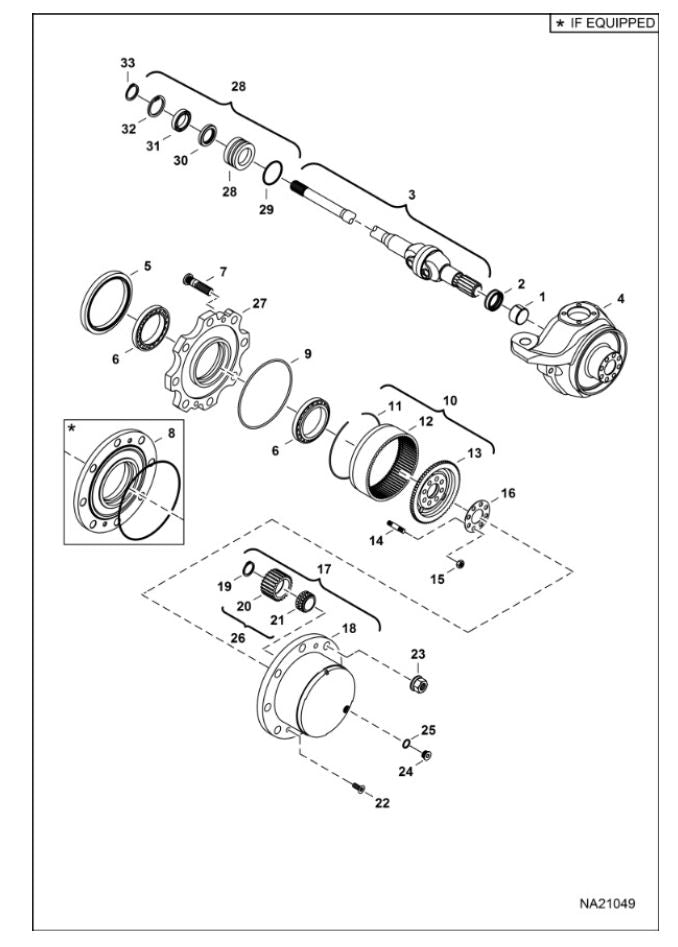 7004247 O-Ring, passend für Hinterachse Bobcat TL26.60HB