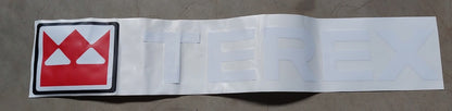 5358610562 SCHRIFTZUG TEREX MIT KRONE - WEISS - PVC - 120X702
