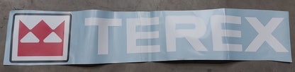5358610566 SCHRIFTZUG TEREX MIT KRONE - WEISS - PVC - 160X936
