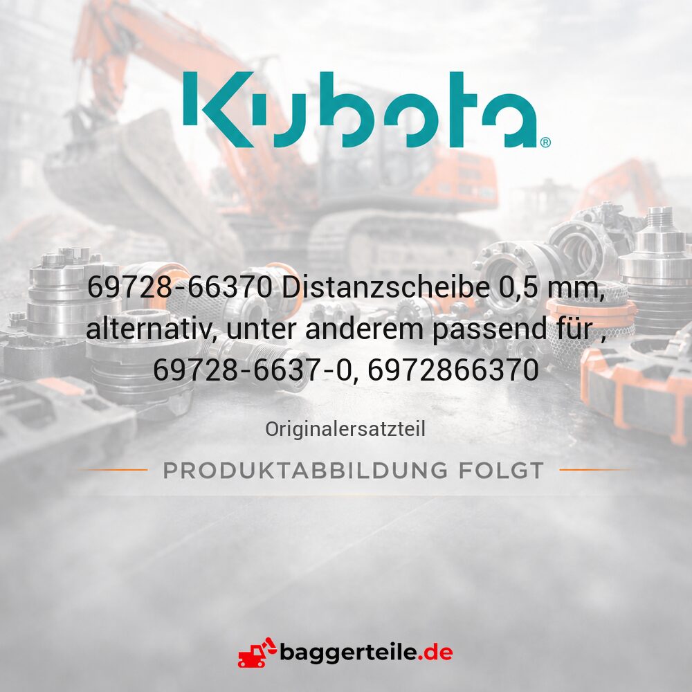 69728-66370 Distanzscheibe 0,5 mm, alternativ, unter anderem passend für Kubota, 69728-6637-0, 6972866370