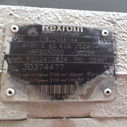 Bosch Rexroth Hydraulikpumpe A10V E 45 EZ6 / 52W1