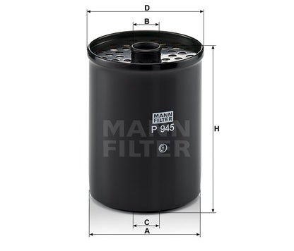 Kraftstofffilter Mann Hummel - P 945 x passend zu CASE/CASE IH