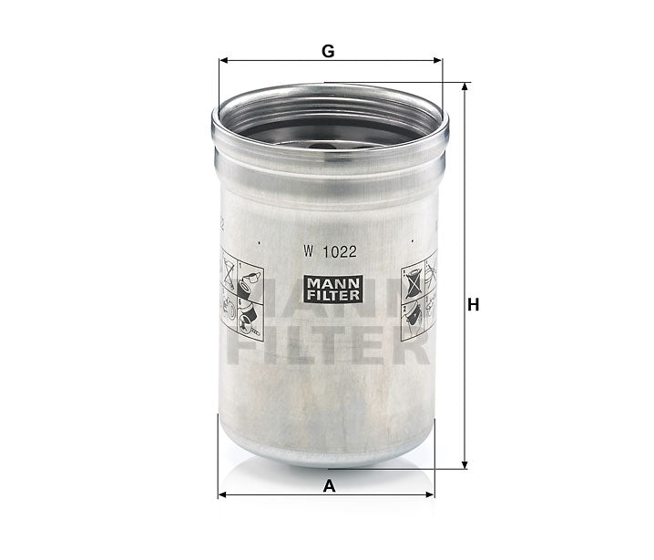 Luftfilter Mann Hummel - W 1022 passend zu LIEBHERR