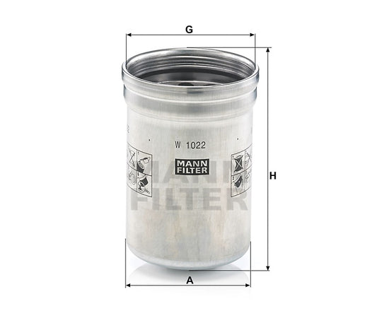 Luftfilter Mann Hummel - W 1022 passend zu LIEBHERR