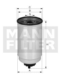 Kraftstofffilter Mann Hummel - WK 10 017 x passend zu LIEBHERR