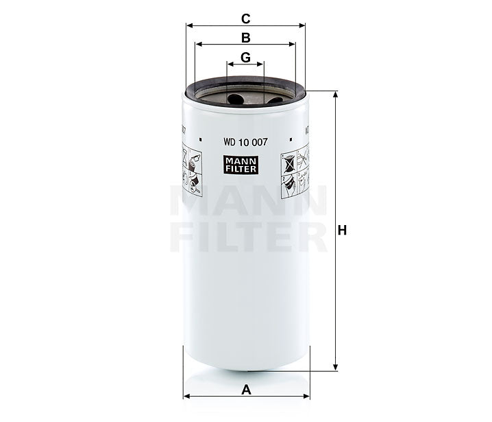 Luftfilter Mann Hummel - WD 10 007 passend zu KOMATSU
