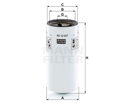 Luftfilter Mann Hummel - WD 10 007 passend zu KOMATSU