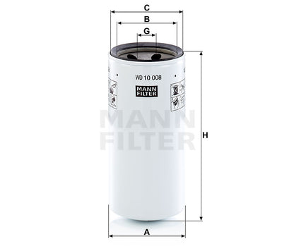 Luftfilter Mann Hummel - WD 10 008 passend zu KOMATSU