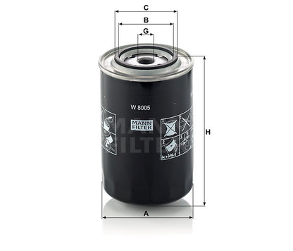 Ölfilter Mann Hummel - W 8005 passend zu IVECO