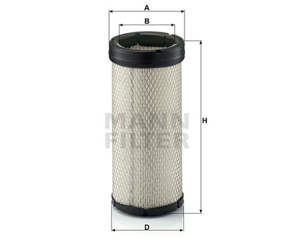 Luftfilter Mann Hummel - CF 1574 passend zu CATERPILLAR