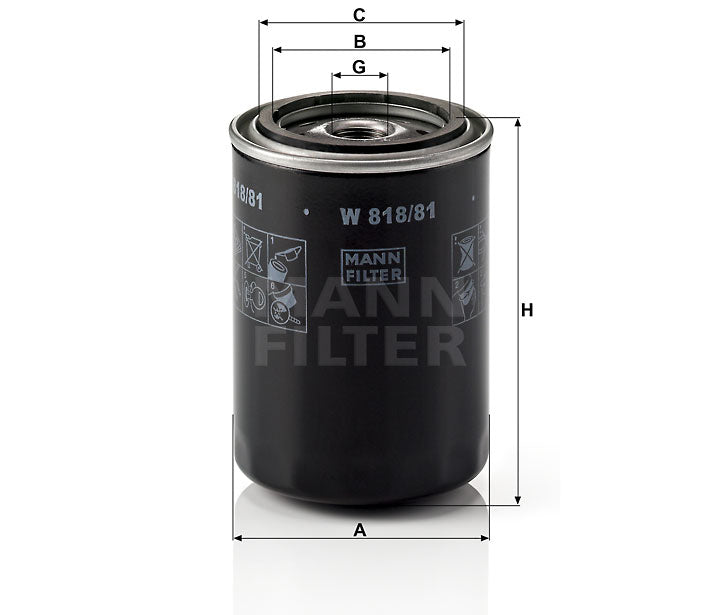 Luftfilter Mann Hummel - W 818/81 passend zu YANMAR