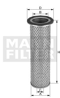 Luftfilter Mann Hummel - C 12 100 x passend zu KOMATSU