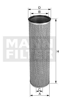 Luftfilter Mann Hummel - CF 22 269 passend zu CATERPILLAR