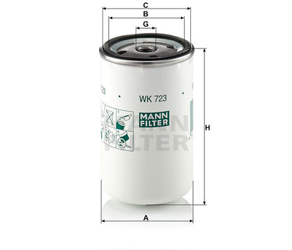 Kraftstofffilter Mann Hummel - WK 723 passend zu IVECO