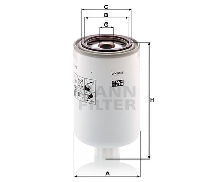 Kraftstofffilter Mann Hummel - WK 9165 x passend zu BOBCAT