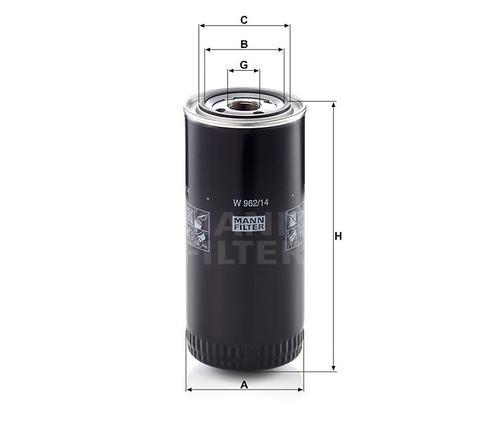 Luftfilter Mann Hummel - W 962/14 passend zu YANMAR