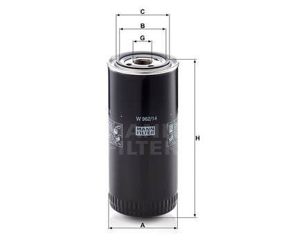 Luftfilter Mann Hummel - W 962/14 passend zu YANMAR