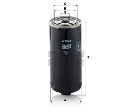 Luftfilter Mann Hummel - W 962/6 passend zu KOMATSU