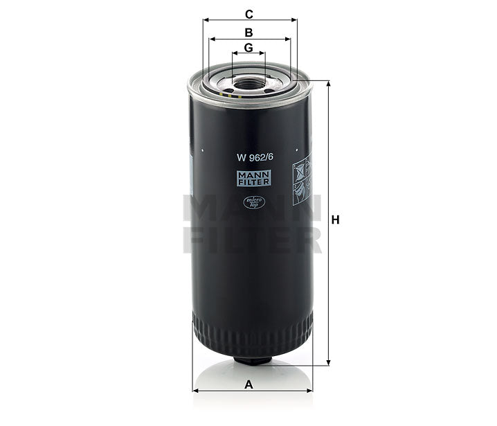 Luftfilter Mann Hummel - W 962/6 passend zu CATERPILLAR