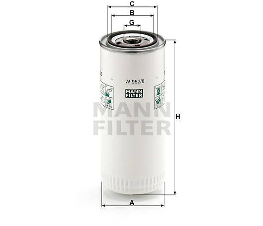 Luftfilter Mann Hummel - W 962/8 passend zu KOMATSU