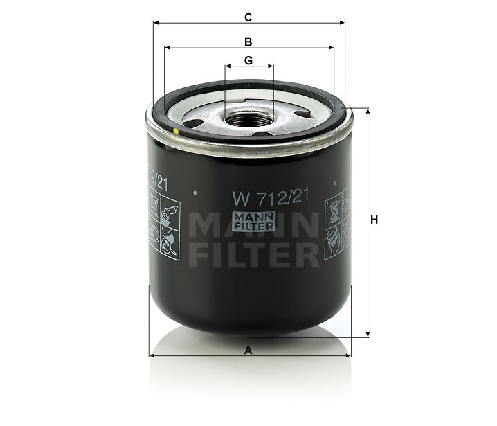 Luftfilter Mann Hummel - W 712/21 passend zu LIEBHERR