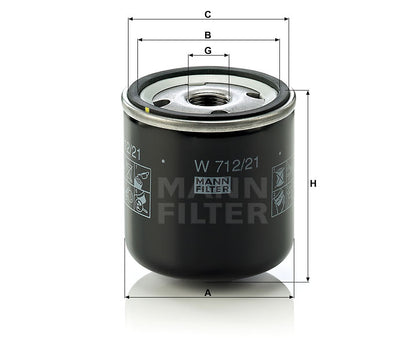 Luftfilter Mann Hummel - W 712/21 passend zu CATERPILLAR