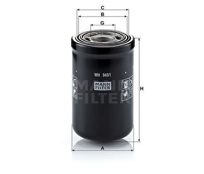 Luftfilter Mann Hummel - WH 945/1 passend zu CATERPILLAR