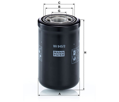 Luftfilter Mann Hummel - WH 945/2 passend zu CATERPILLAR