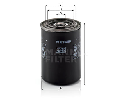 Luftfilter Mann Hummel - W 816/80 passend zu KOMATSU