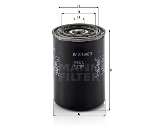 Luftfilter Mann Hummel - W 816/80 passend zu KOMATSU