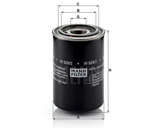 Ölfilter Mann Hummel - W 929/3 passend zu RENAULT VI