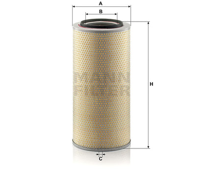 Luftfilter Mann Hummel - C 24 650/6 passend zu LIEBHERR