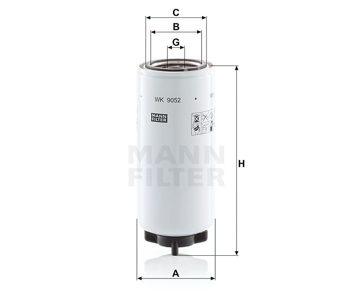 Kraftstofffilter Mann Hummel - WK 9052 x passend zu KOMATSU