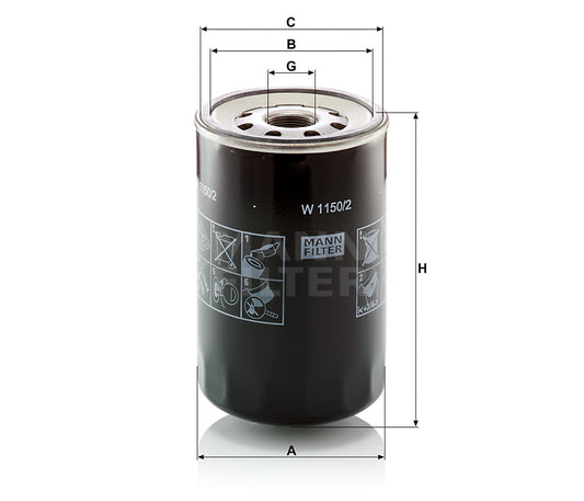 Luftfilter Mann Hummel - W 1150/2 passend zu CATERPILLAR
