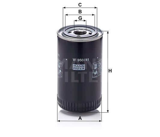 Mann Hummel - W 950/41 passend zu KOMATSU