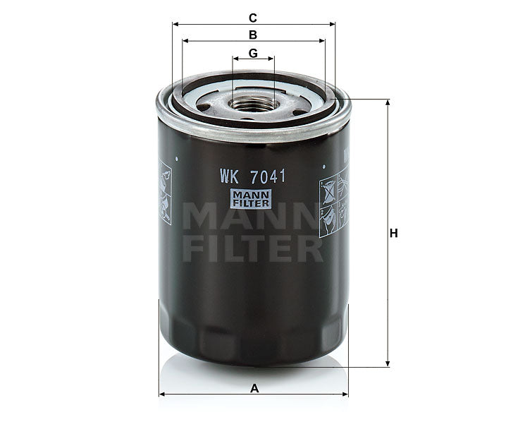 Kraftstofffilter Mann Hummel - WK 7041 passend zu KUBOTA