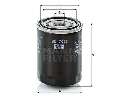 Kraftstofffilter Mann Hummel - WK 7041 passend zu KUBOTA