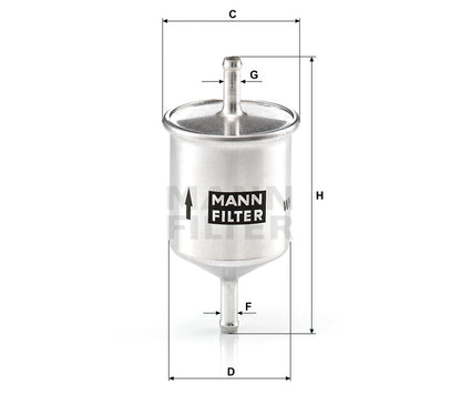 Kraftstofffilter Mann Hummel - WK 66 passend zu JOHN DEERE