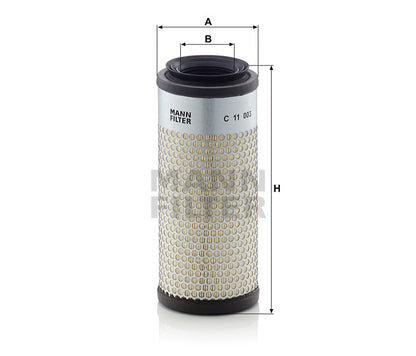 Luftfilter Mann Hummel - C 11 003 passend zu KUBOTA