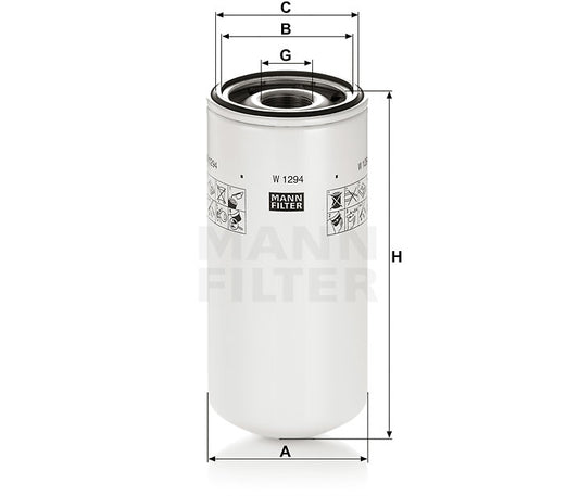Luftfilter Mann Hummel - W 1294 passend zu KOMATSU