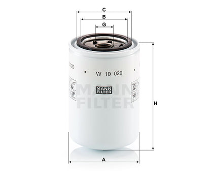 Luftfilter Mann Hummel - W 10 020 passend zu BOBCAT