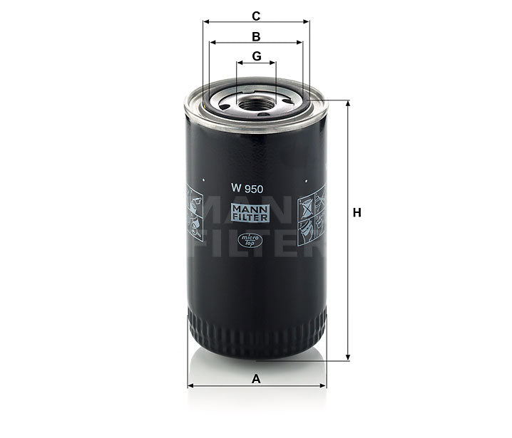 Luftfilter Mann Hummel - W 950 passend zu YANMAR